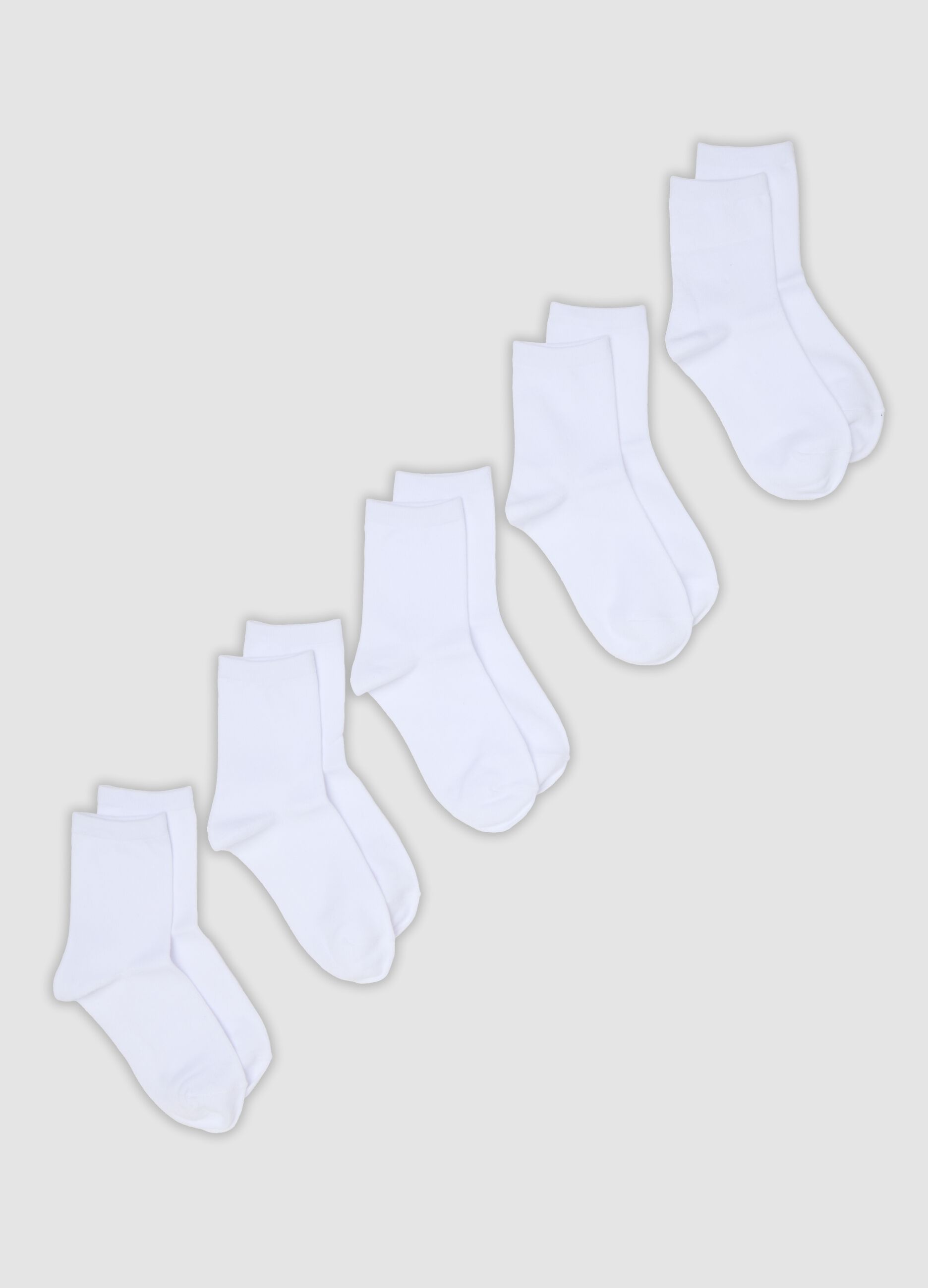 Five-pack of white organic cotton socks