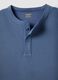 Blue short-sleeve regular fit t-shirt with seraphim collar_5