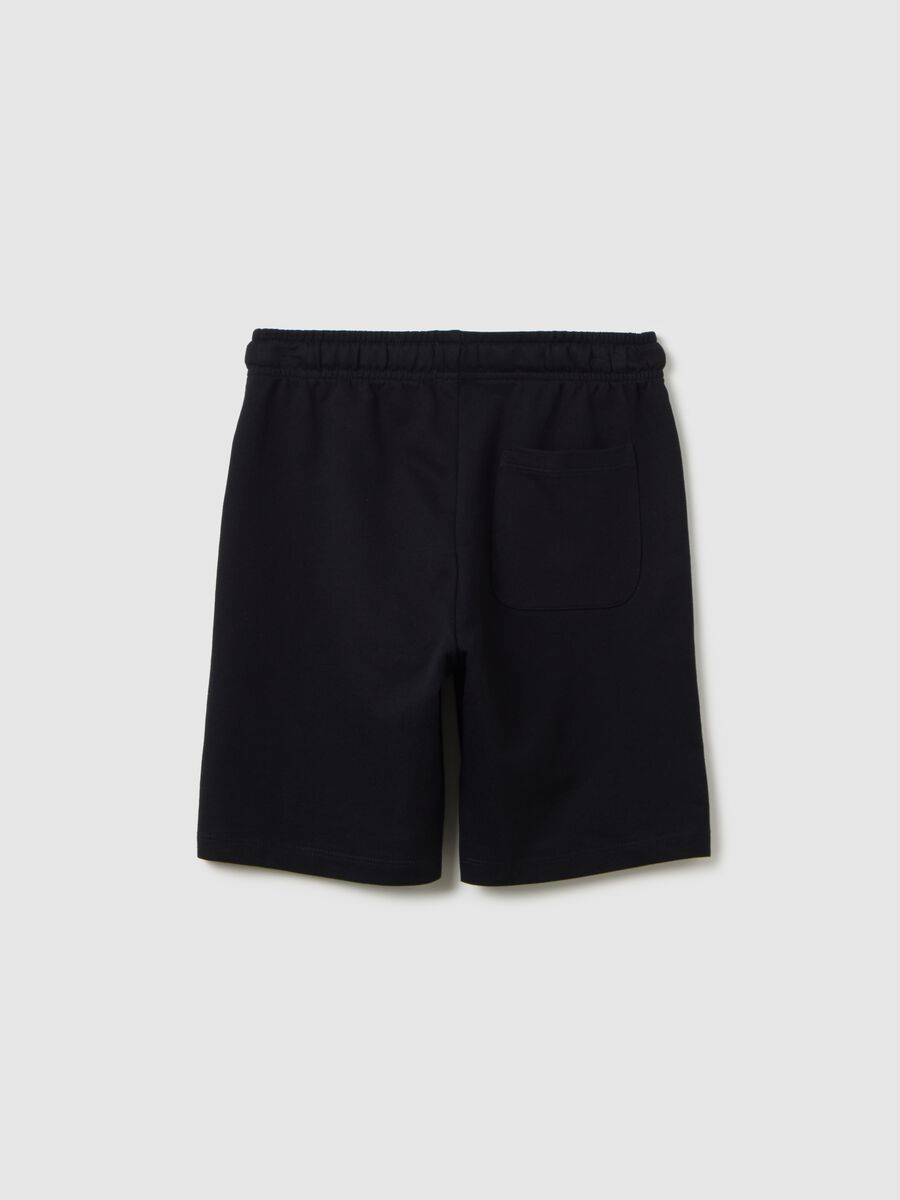 Boys&rsquo; black shorts in 100% cotton with regular fit_4