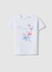 White pure cotton girls' t-shirt regular fit with butterflies_0