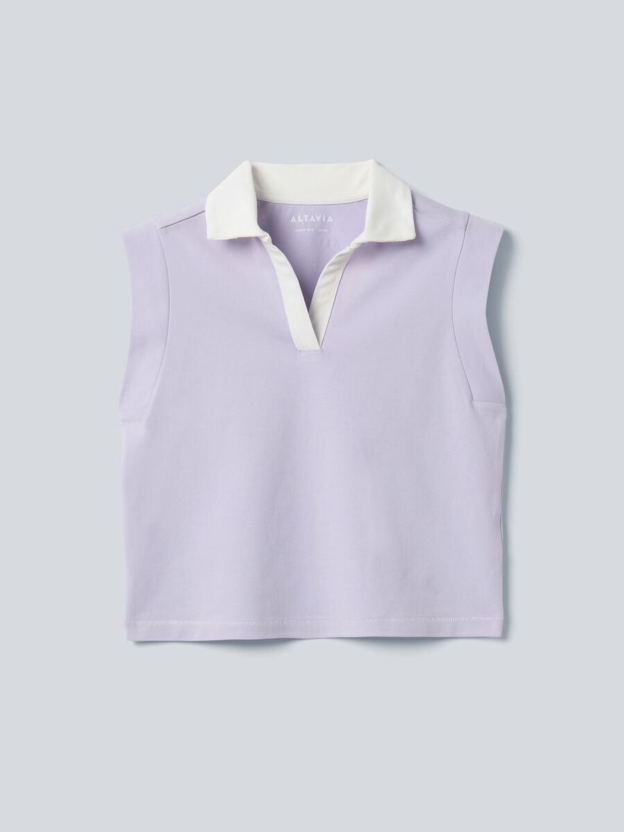ALTAVIA COURT purple stretch-cotton sports polo shirt_3