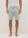 Multicoloured striped pure cotton regular fit pyjama shorts_1