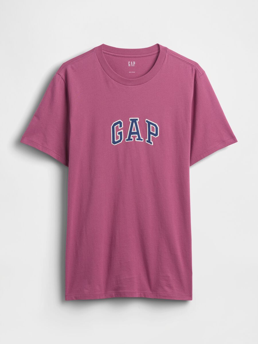 Short-sleeve pure cotton logo T-shirt_3