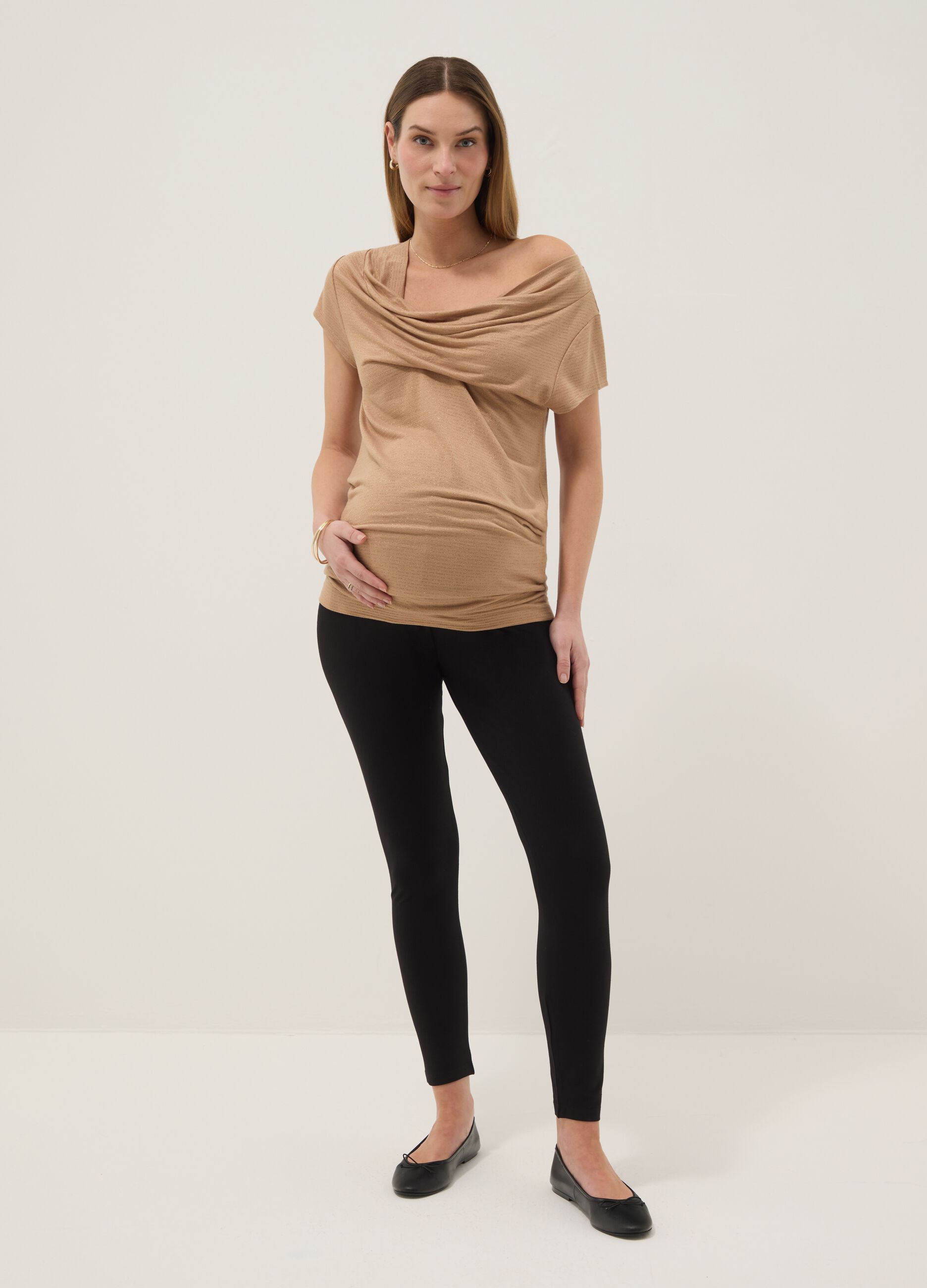 Black Skinny Fit Maternity Leggings in Stretch Viscose