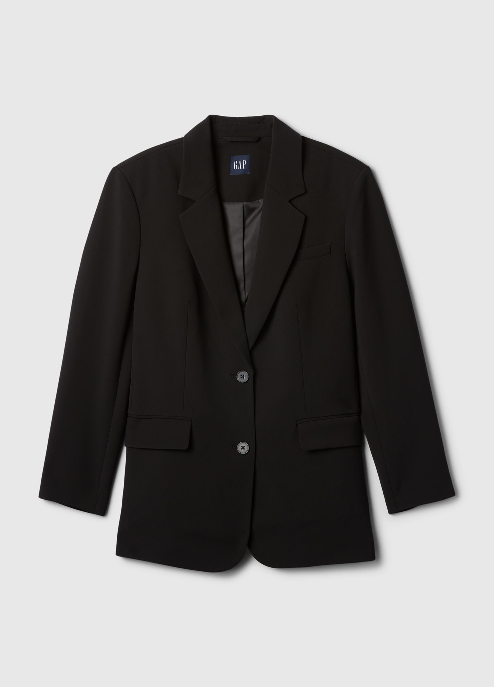 Solid colour single-breasted blazer