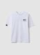 White short-sleeve pure cotton oversized-fit boys&rsquo; T-shirt_3
