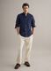 Long-sleeved blue shirt in pure cotton_1