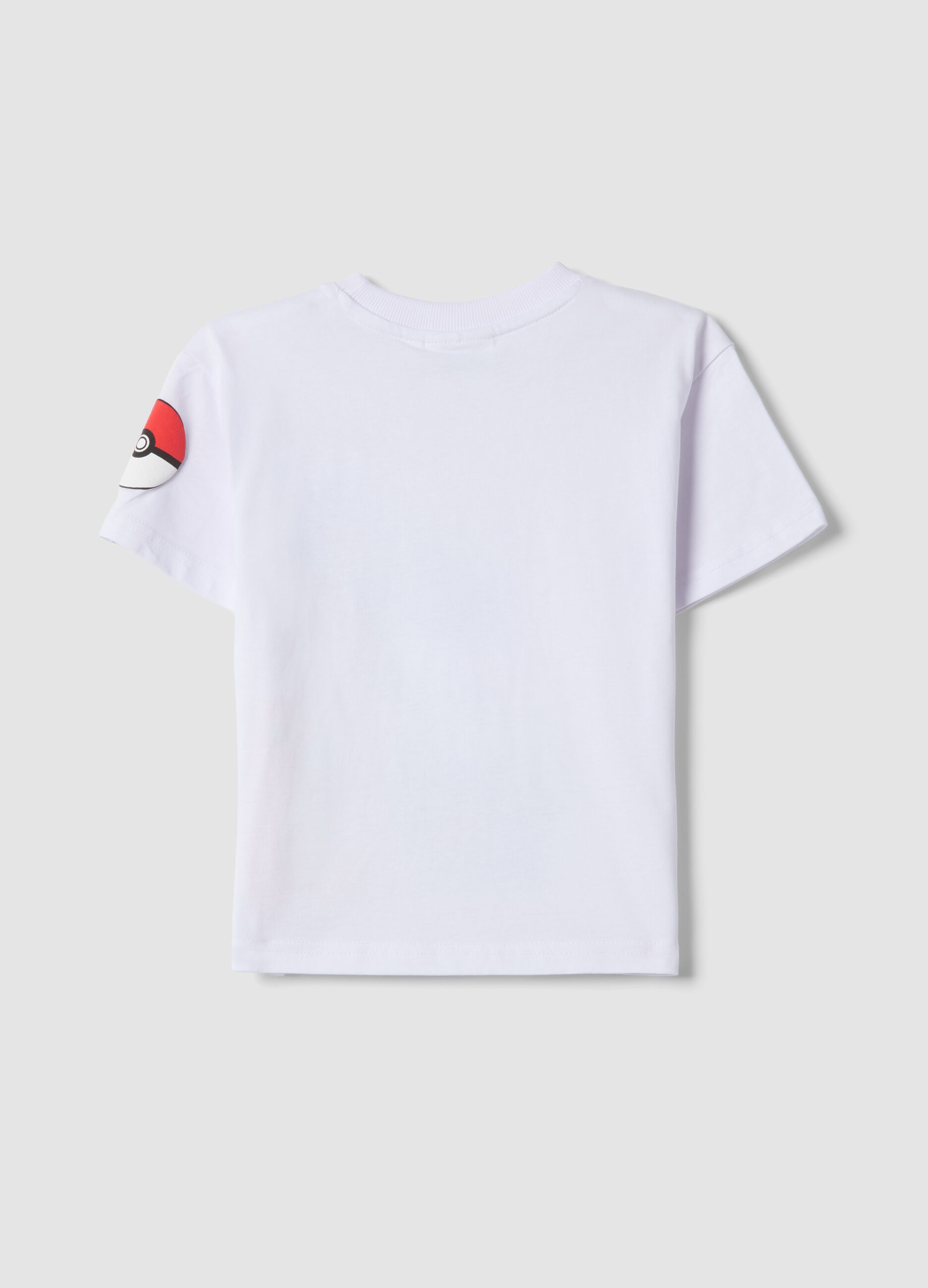 Children's Regular Fit White Pure Cotton T-shirt with Pok&eacute;mon