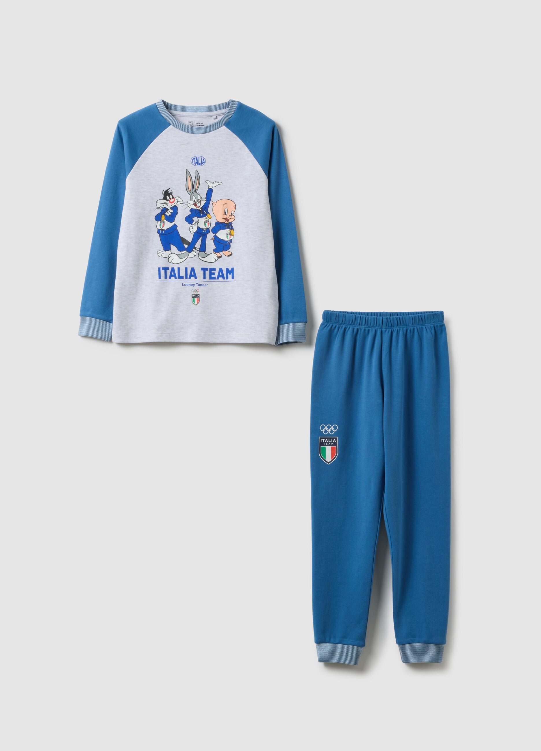 Multicolour children's pyjamas in cotton blend regular fit with prints