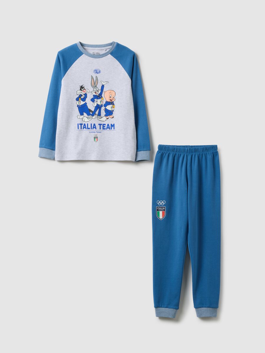 Multicolour children's pyjamas in cotton blend regular fit with prints_0