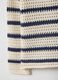 Pure cotton sweater with white and blue stripes regular fit for girls_2