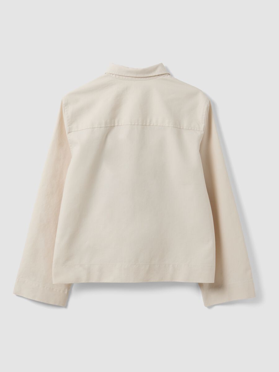White linen and lyocell blend blazer with contrasting embroidery, regular fit_6