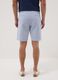 Blue striped stretch-cotton chino shorts, regular fit_2