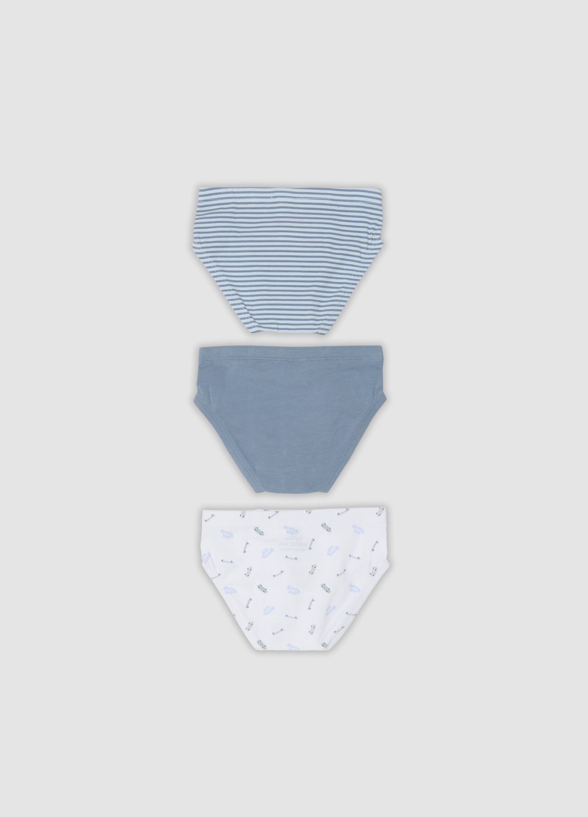 3-pack of multicolour organic cotton jersey briefs