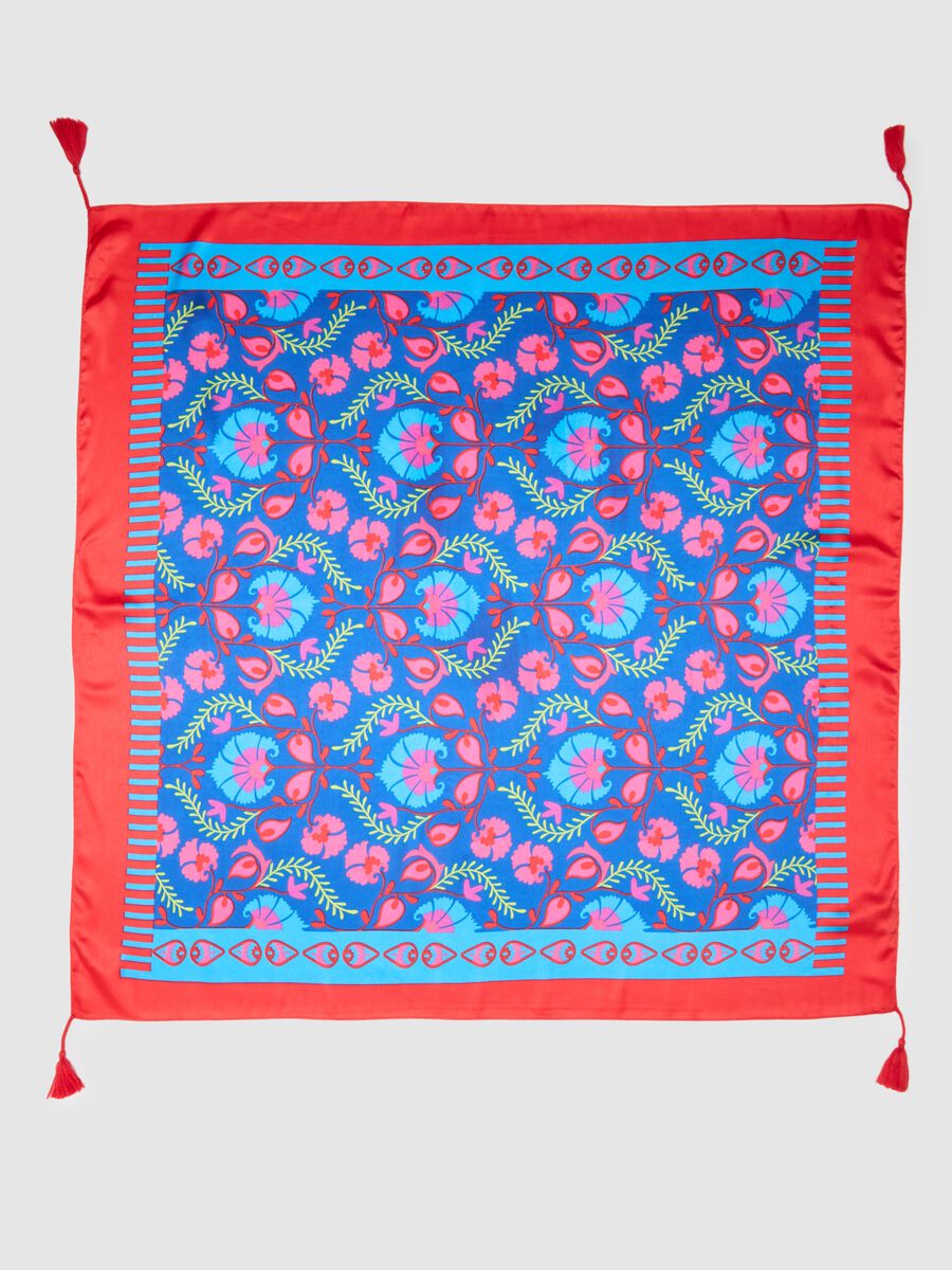 Foulard multicolor con nappe_1