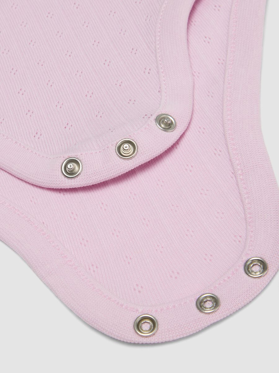 2-pack pink organic cotton pointelle bodysuits for baby girl_3