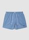 Blue swim shorts with drawstring waist_4