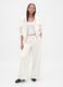 White Cotton Blend Trousers_0