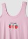 Pink pure cotton nightgown regular fit with strawberries_5