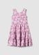 Girls&rsquo; Pink Floral Print Stretch Sleeveless Dress_0