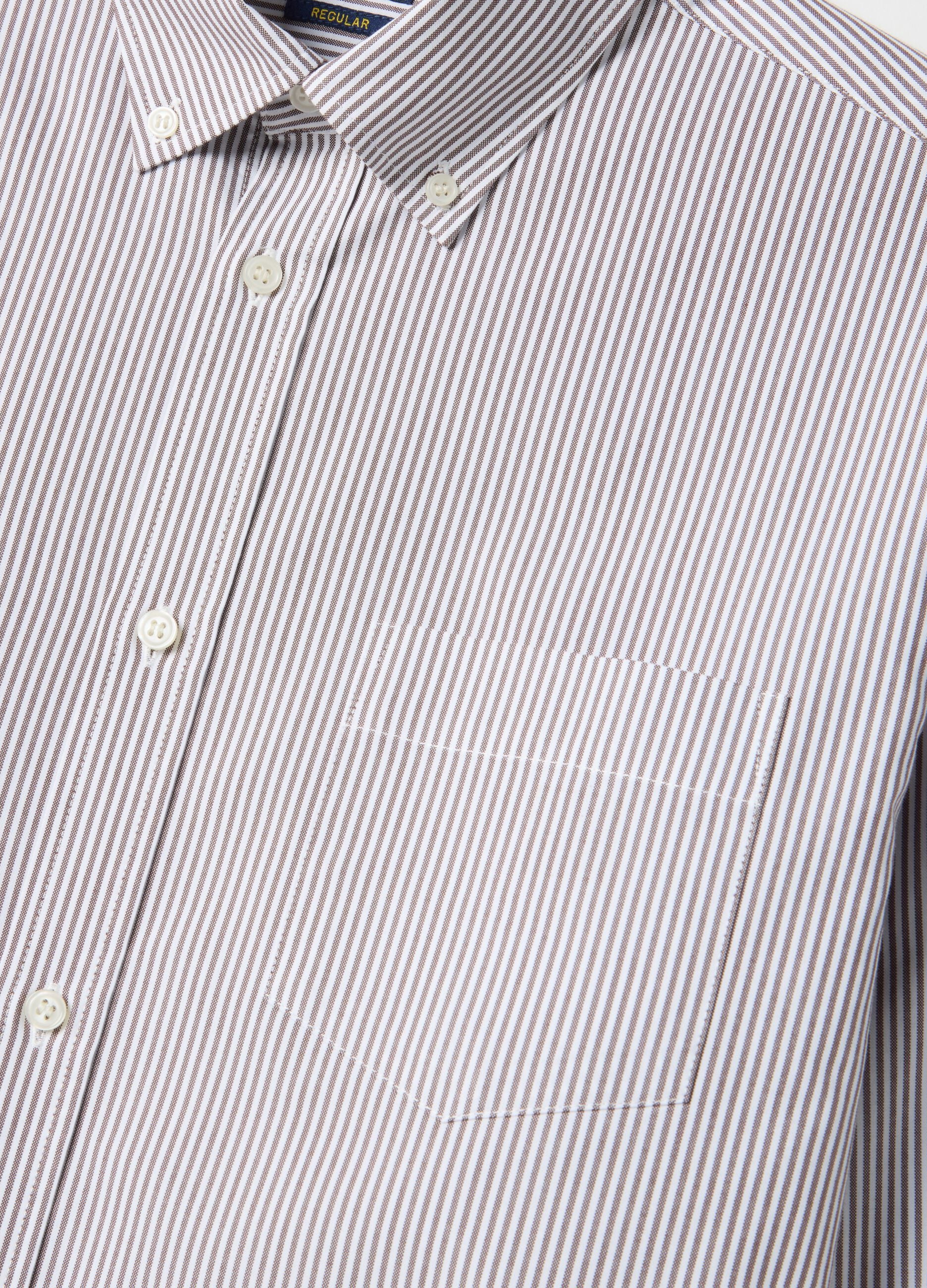 Multicolour Striped Cotton Blend Shirt - Regular Fit