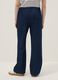 Blue pure cotton wide-leg denim trousers_2