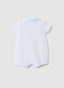 Newborn pure white cotton romper with pointed collar_1