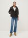 Brown regular fit coat with buttons_1