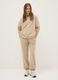 Pantaloni jogger in misto cotone beige regular fit_0