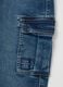 Cargo joggers in denim with drawstring_3