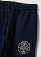 Kids' blue jogger trousers in pure cotton, regular fit with logo_2