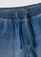 Blue cotton denim shorts for boys, straight fit_2