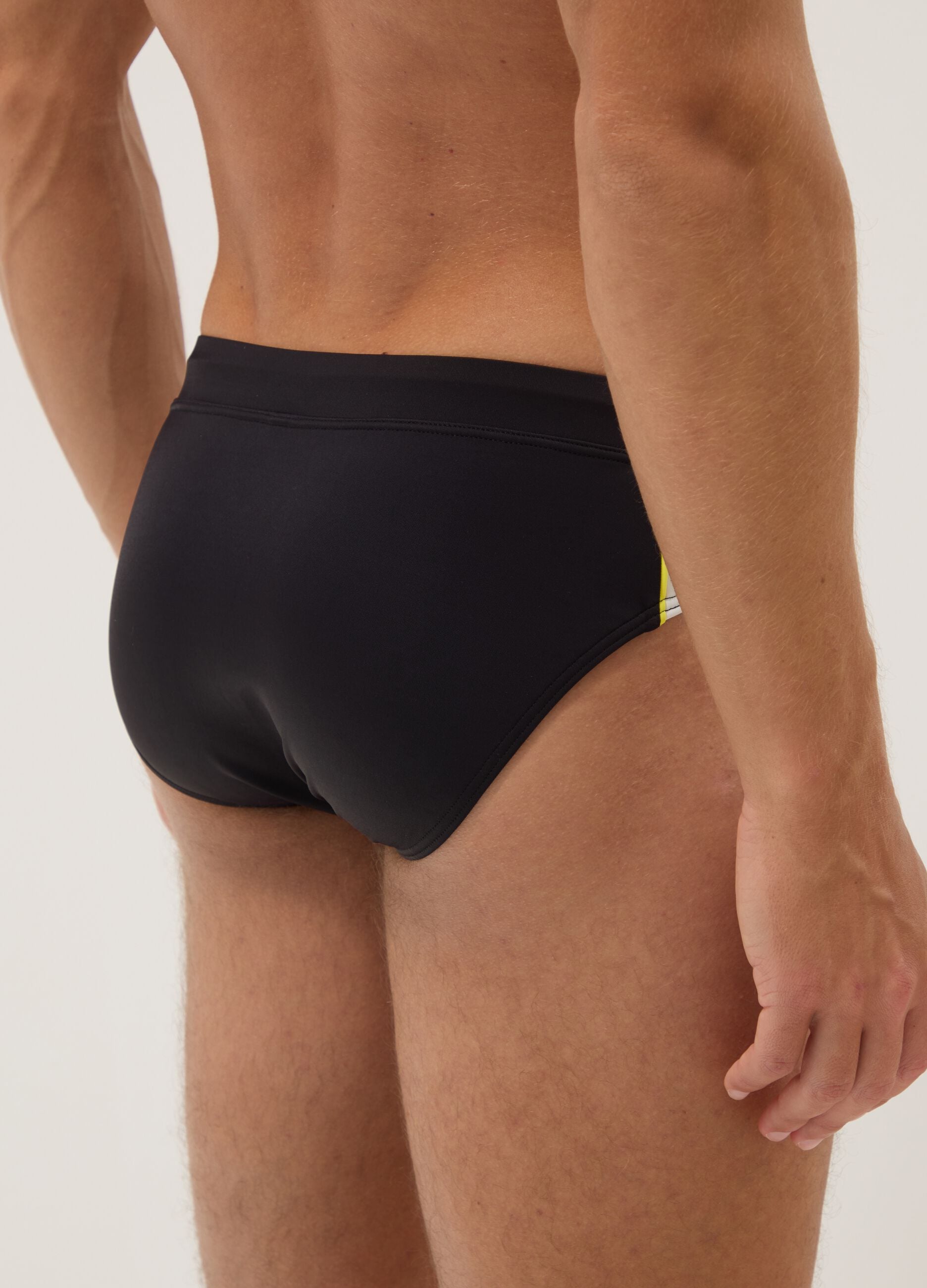 Blue stretch swim briefs