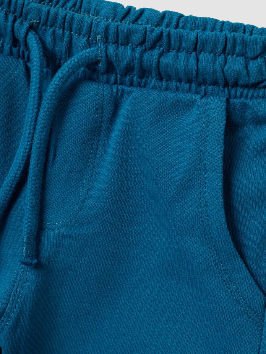 Light blue and navy pure cotton teddy bear set for baby boys, regular fit_3