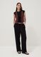 Brown viscose and linen-blend waistcoat, regular fit_1