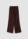 Brown viscose and linen blend joggers &ndash; relaxed fit_4