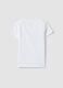 White pure organic cotton girls&rsquo; T-shirt with print and glitter_1