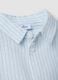 Blue Striped Linen Blend Regular Fit Toddler Shirt_2