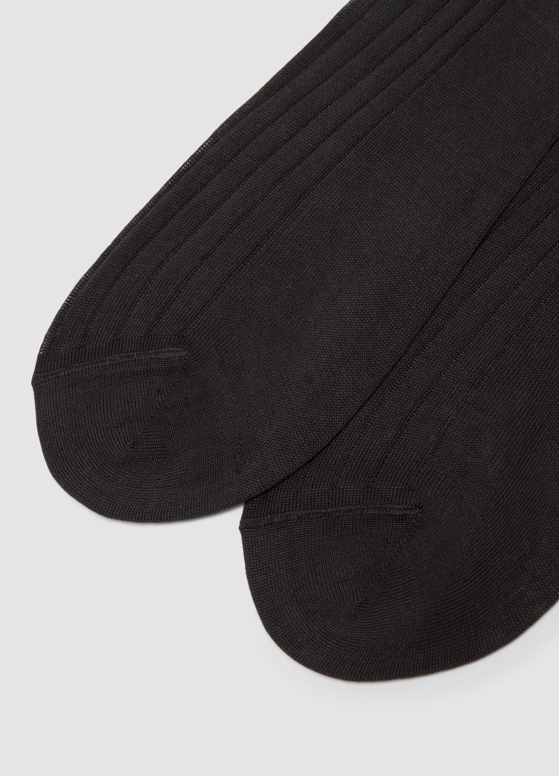 Bipack di calze midi grigie in puro cotone
