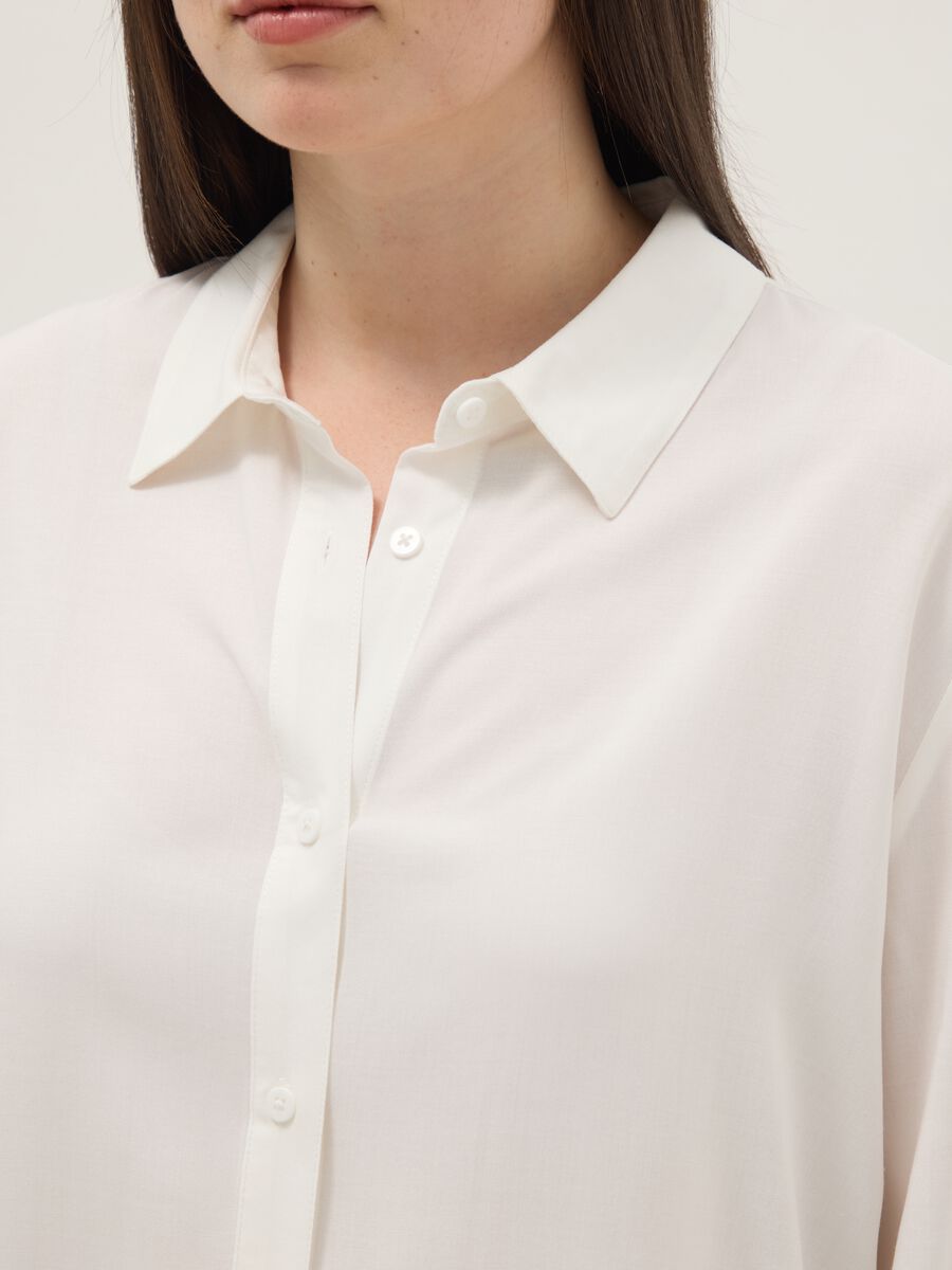 White Pure Viscose Shirt Regular Fit_3