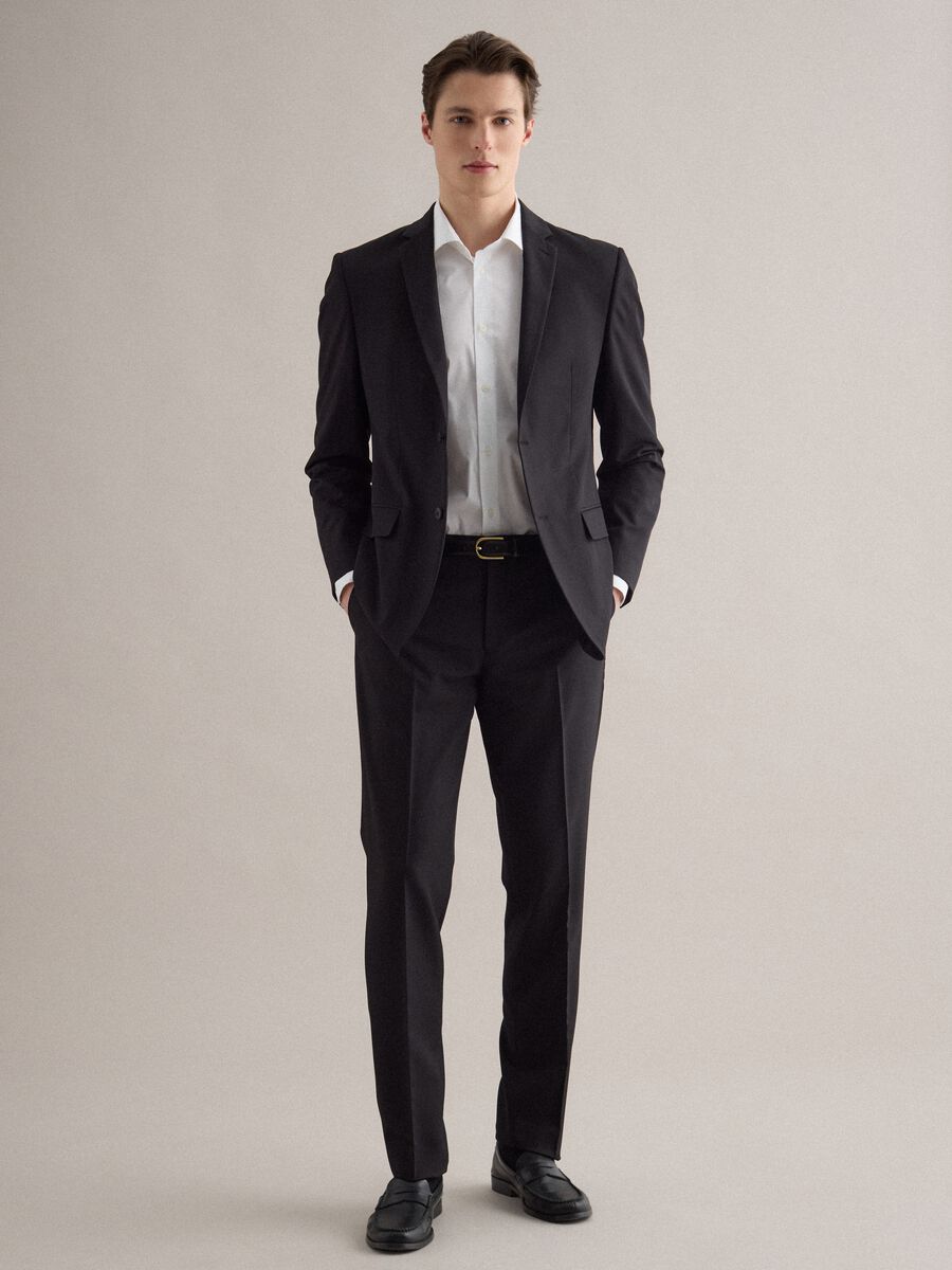 Blazer monopetto nero slim fit_1
