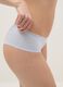 Blue cotton regular fit briefs with lace_3