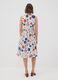 White sleeveless floral stretch-cotton dress, regular fit_3