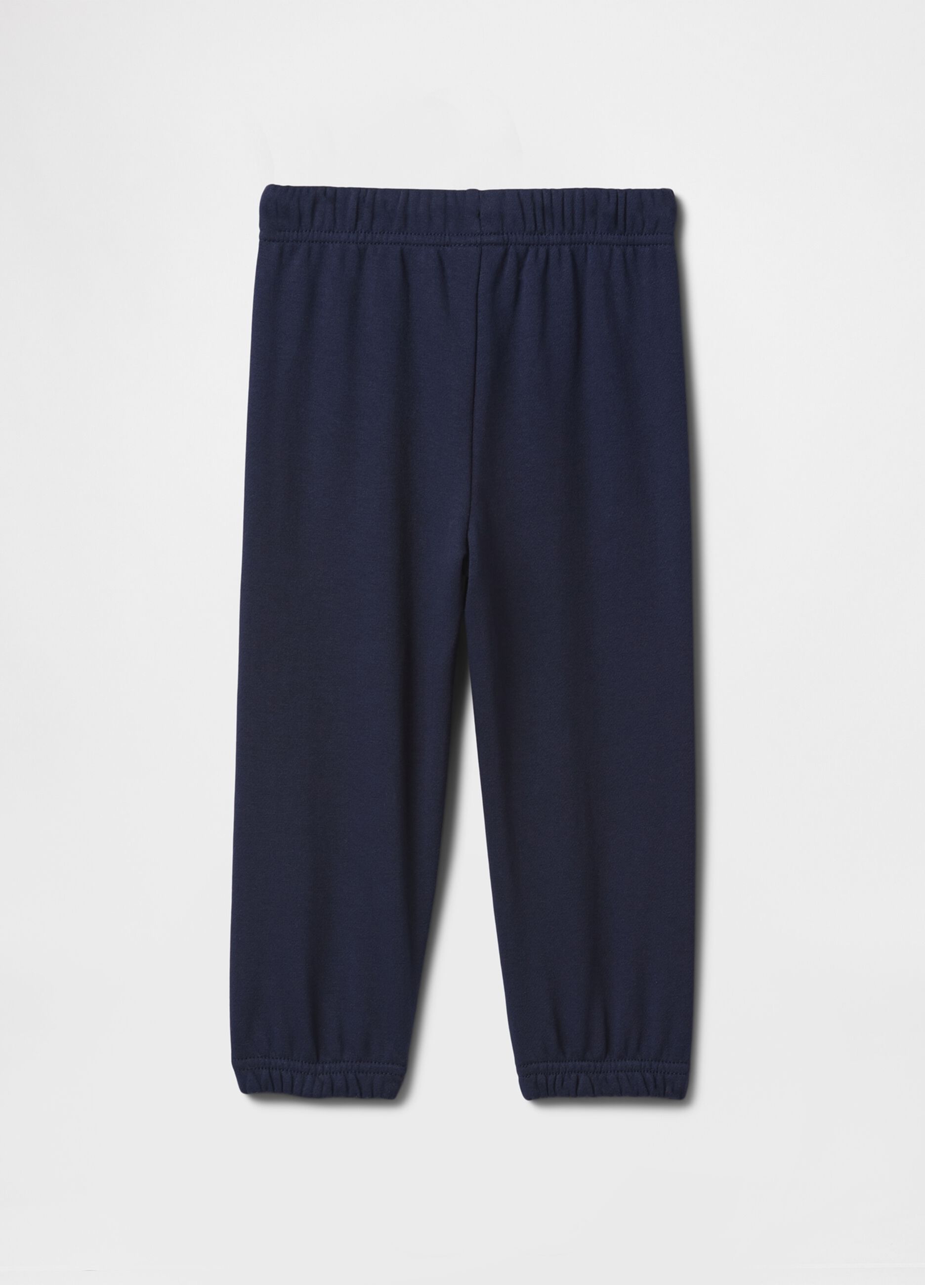 Cotton blend trousers with logo
