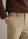 Regular fit straight beige chino trousers in pure cotton twill_3