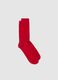 Red midi cotton blend socks_0