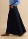 Long skirt in pure blue denim cotton regular fit_3