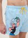 Multicolour striped swim shorts with Popeye print_3