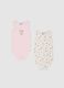 Multicolour cotton sleepsuit set for baby girls with Hello Kitty prints_0
