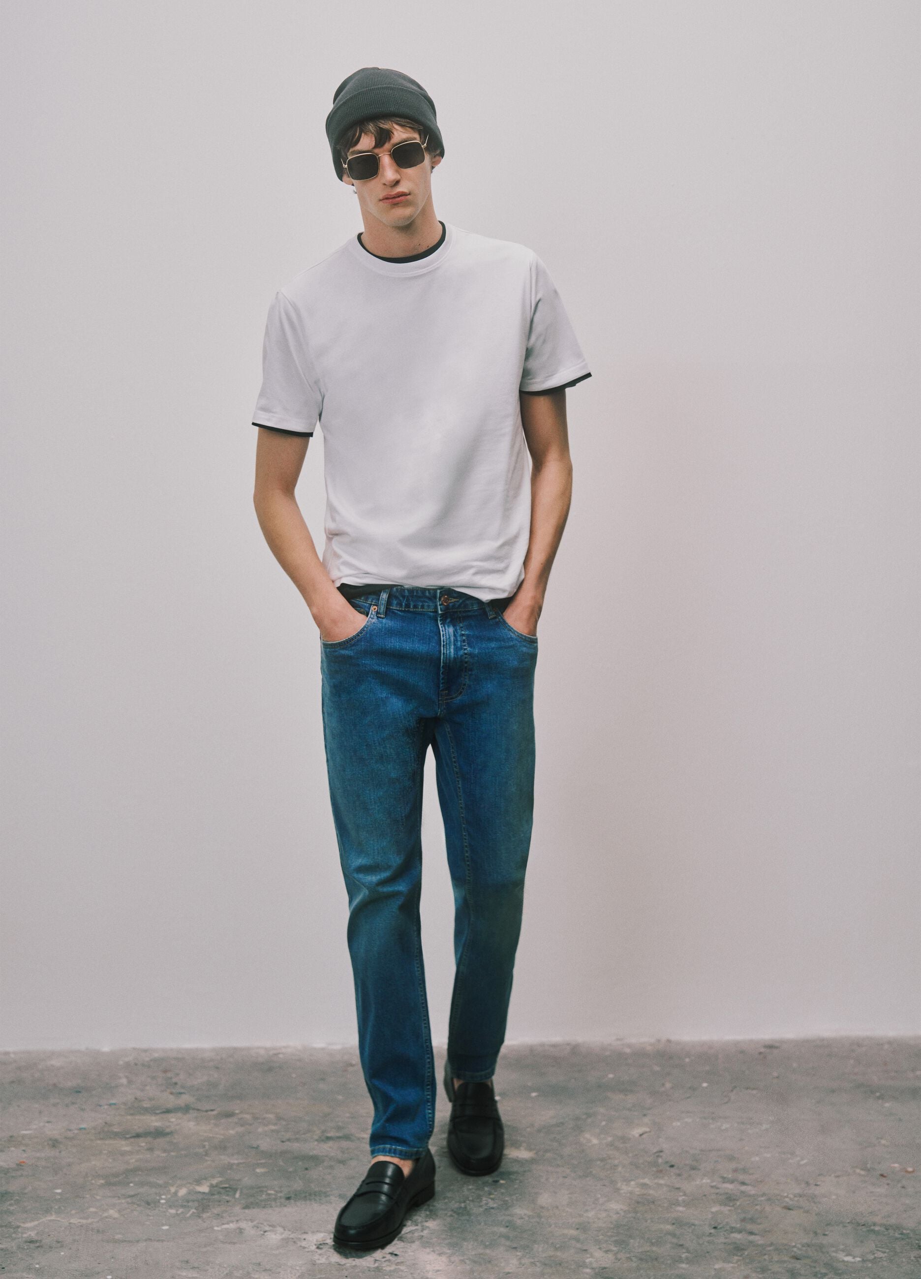 Slim fit blue denim jeans